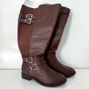 New Torrid Brown Buckle Knee Boot - Size 8WW